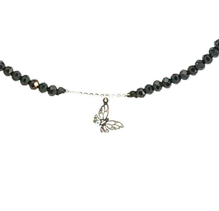 18K Gold Black Onyx Necklace