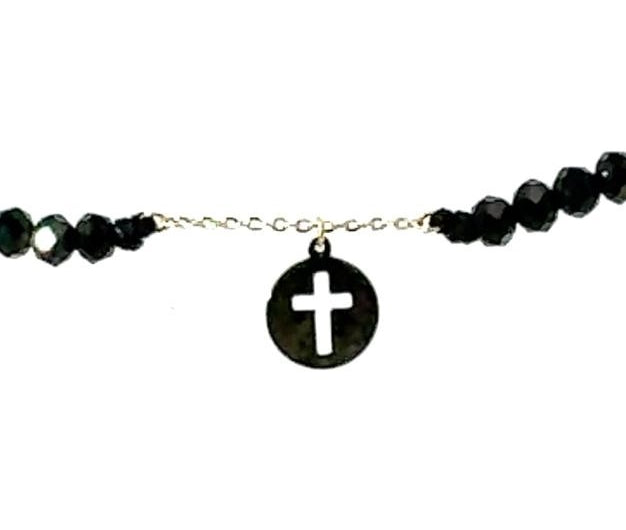 18K Gold Black Onyx Necklace
