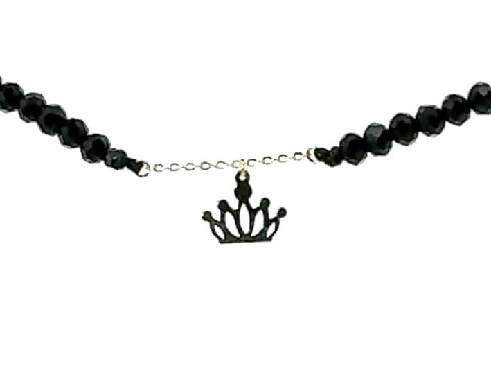 18K Gold Black Onyx Necklace