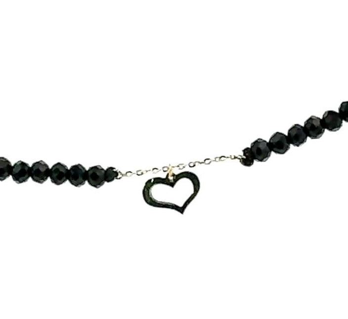 18K Gold Black Onyx Necklace