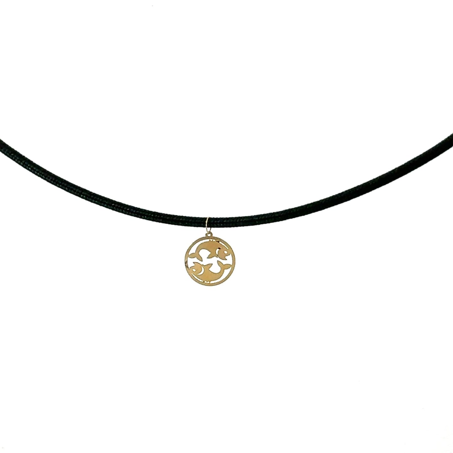 18K Gold Rope Necklace Pisces