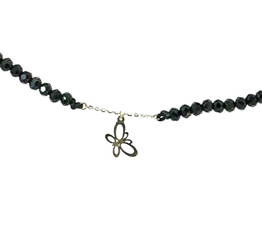 18K Gold Black Onyx Necklace