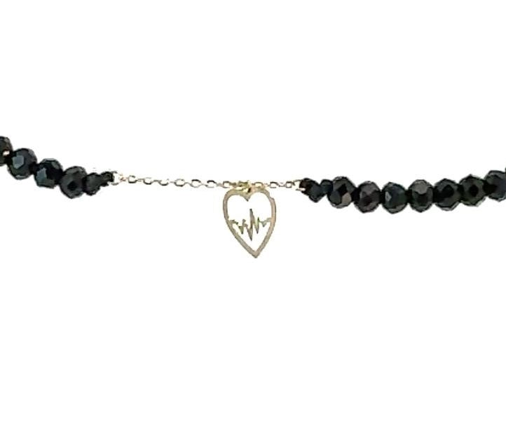 18K Gold Black Onyx Necklace