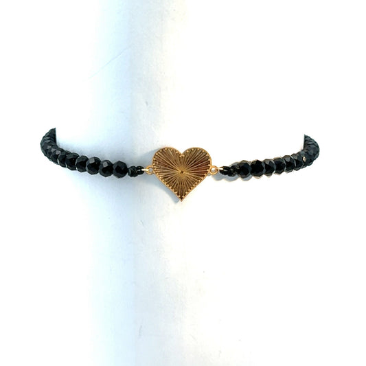 18K Gold Black Onyx Bracelet
