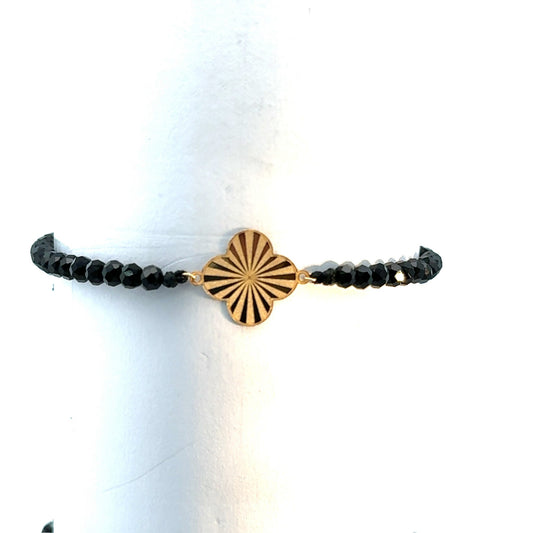 18K Gold Black Onyx Bracelet