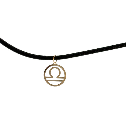 18K Gold Rope Necklace Libra