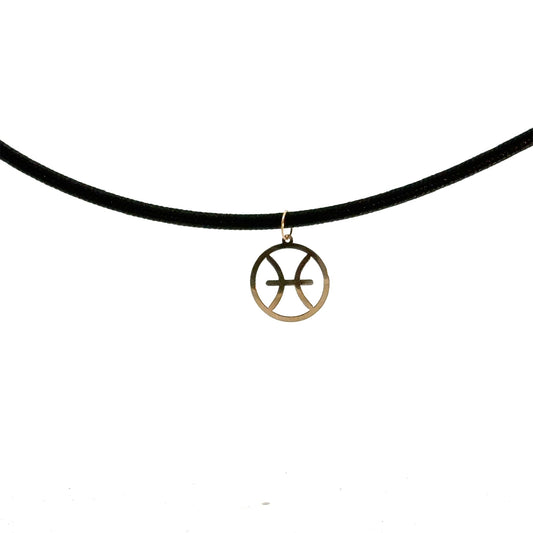 18K Gold Rope Necklace Pisces