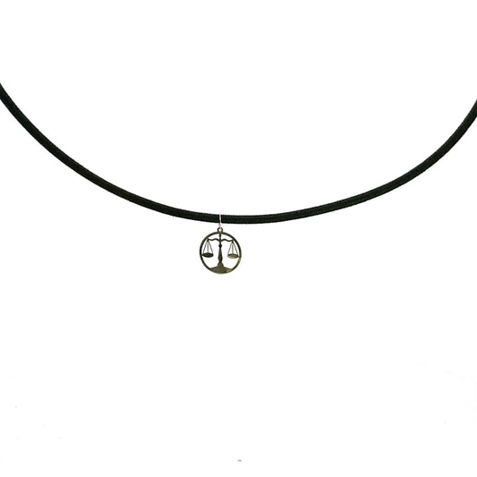 18K Gold Rope Necklace Libra