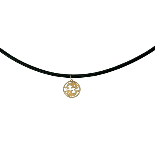 18K Gold Rope Necklace Pisces